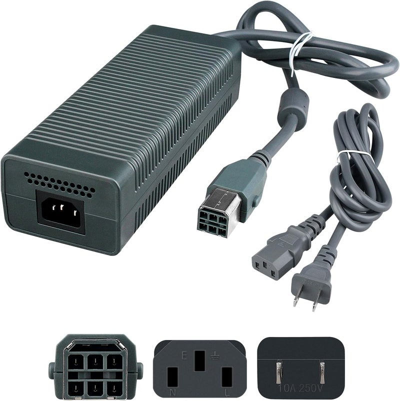 OSTENT محول طاقة 100-240V 203W مع قابس أمريكي لجهاز Microsoft Xbox 360 - Image 1